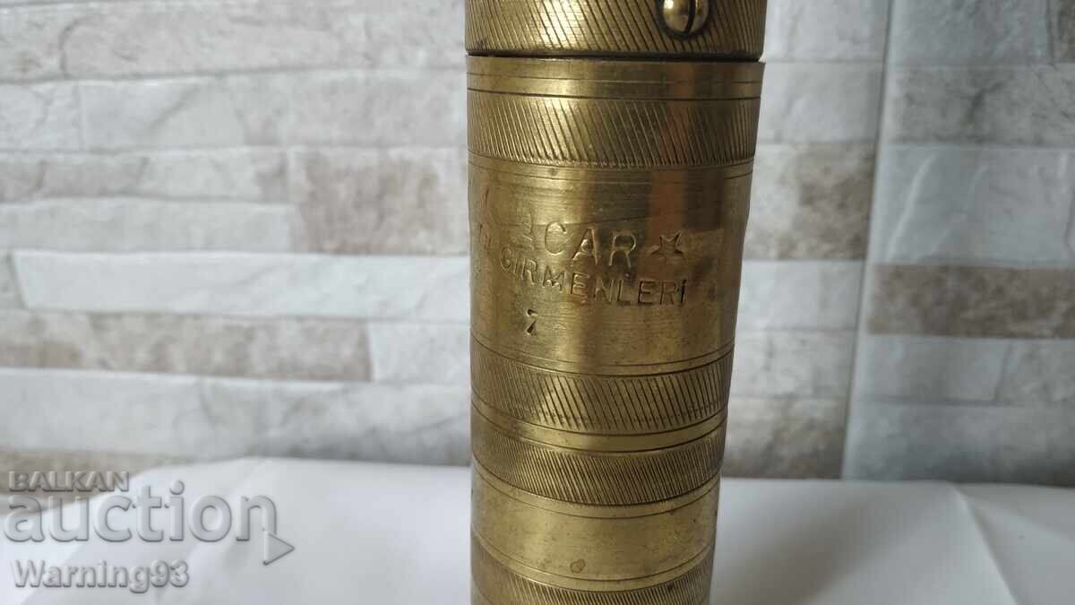 Παράδοση Παλιό ορειχάλκινο μύλος μπαχαρικών - τουρκικός - Αντίκα Παράδοση Παλιό ορειχάλκινο μύλος μπαχαρικών - τουρκικός - Αντίκα