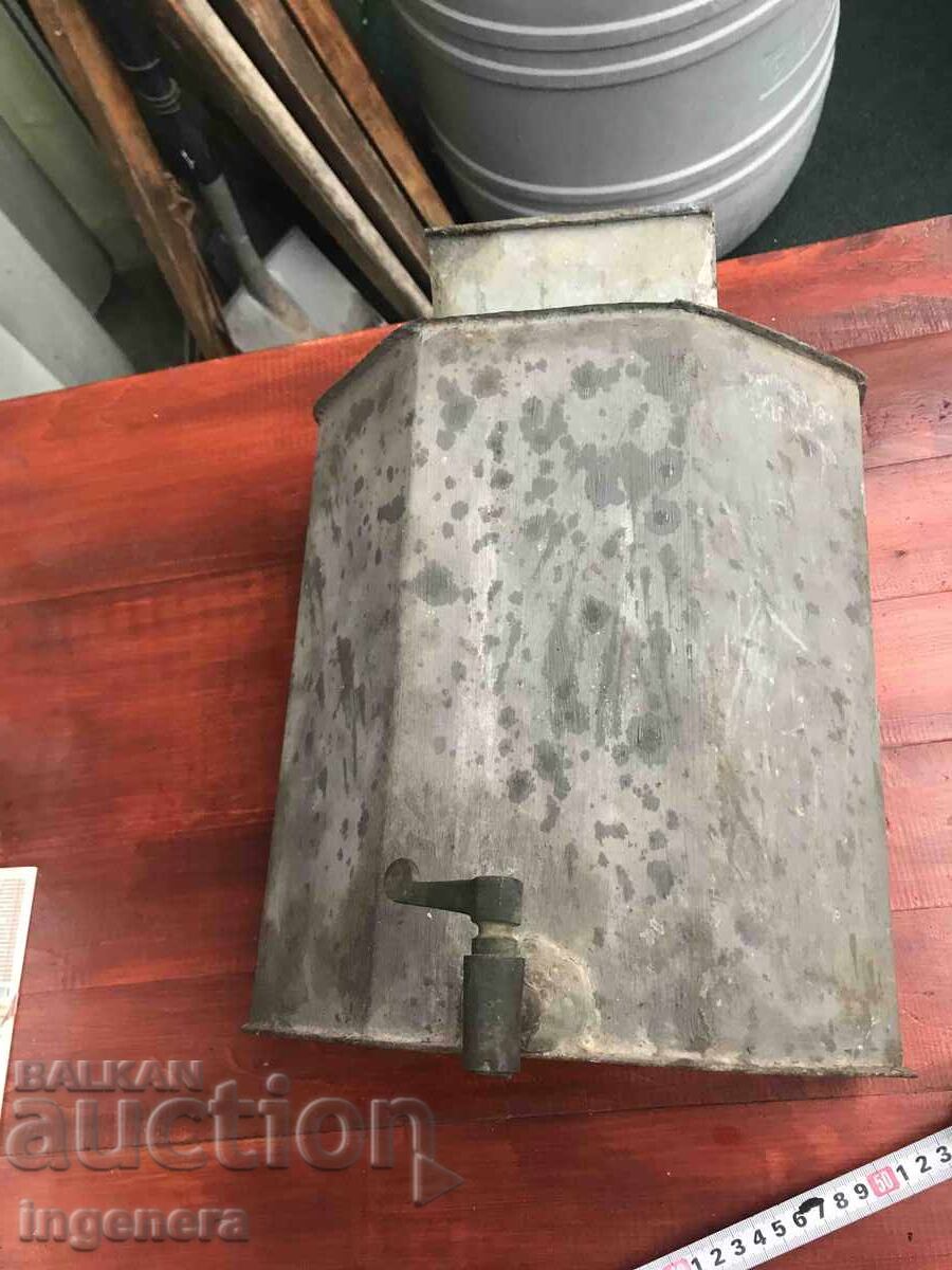 Παράδοση Νιπτήρας ρουστίκ κανελί από γαλβανισμένη λαμαρίνα Παράδοση Νιπτήρας ρουστίκ κανελί από γαλβανισμένη λαμαρίνα