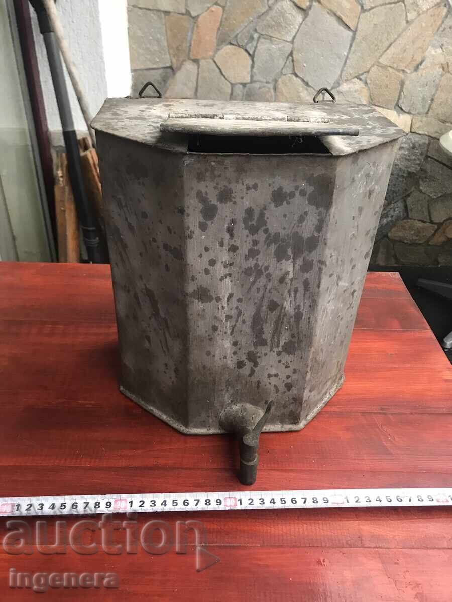 Νιπτήρας ρουστίκ κανελί από γαλβανισμένη λαμαρίνα Νιπτήρας ρουστίκ κανελί από γαλβανισμένη λαμαρίνα