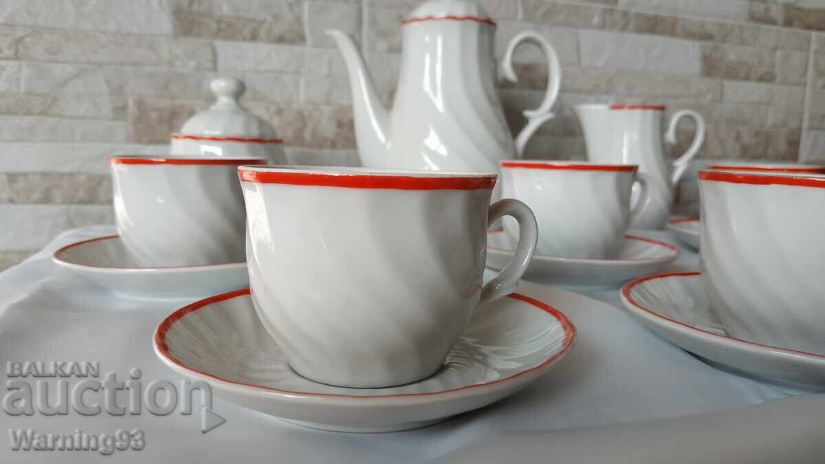 Brand new coffee service - 15 parts - Kitka Factory with price 44.00 BGN | € 22.50 Brand new coffee service - 15 parts - Kitka Factory with price 44.00 BGN | € 22.50