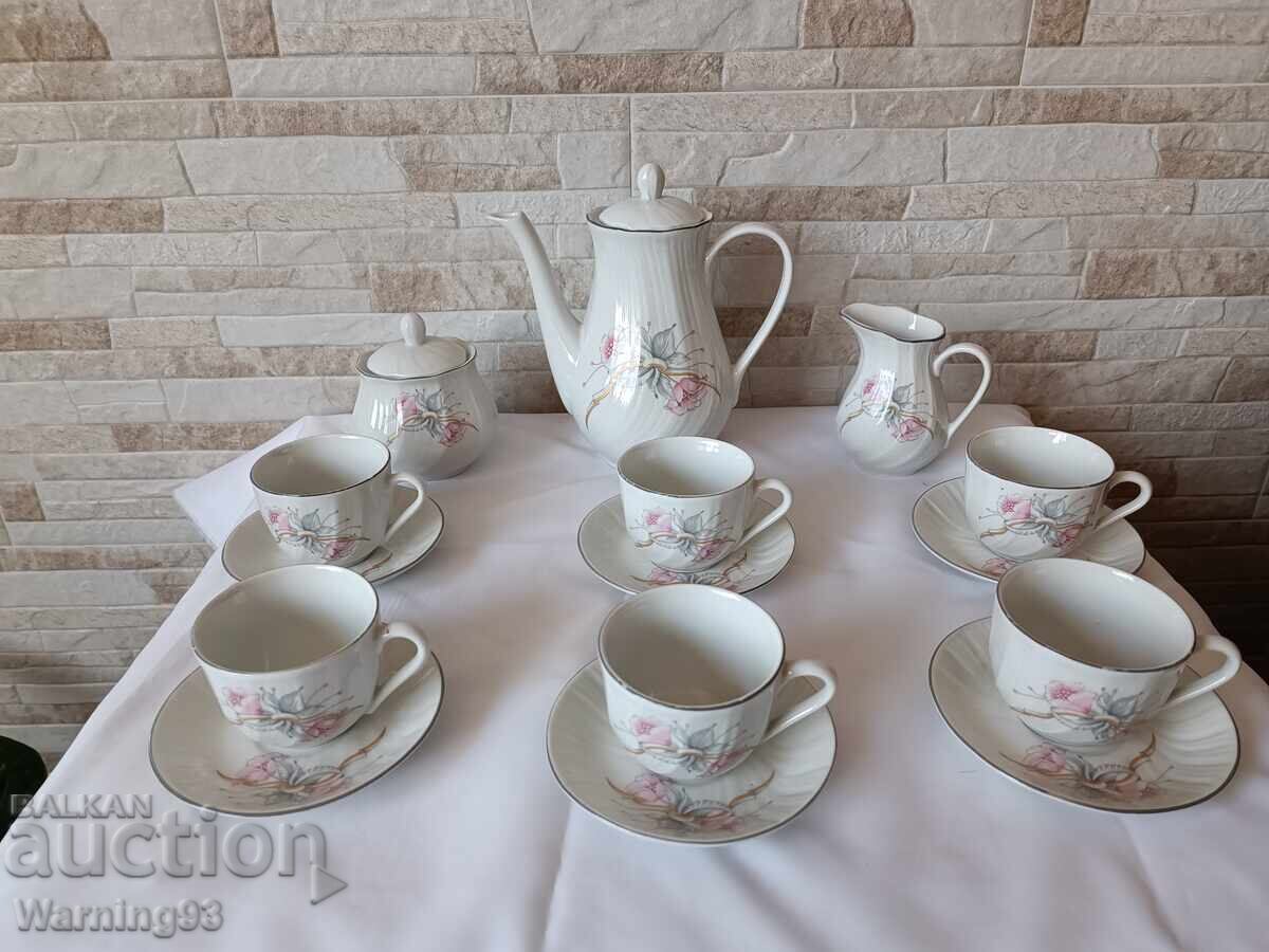 Beautiful porcelain coffee service - 17 pieces - Kitka Factory - #1 with price 86.00 BGN | € 43.97 Beautiful porcelain coffee service - 17 pieces - Kitka Factory - #1 with price 86.00 BGN | € 43.97
