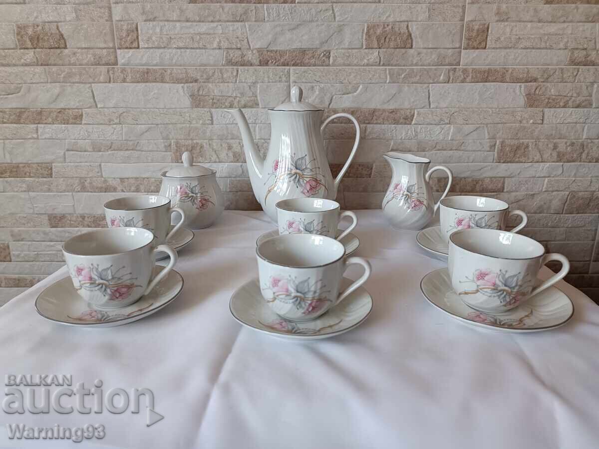 Όμορφη υπηρεσία καφέ από πορσελάνη - 17 τεμάχια - Εργοστάσιο Kitka - #1