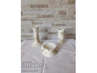 Set de porțelan din 3 piese (sfeșnic, vază și scrumieră) - Bononia