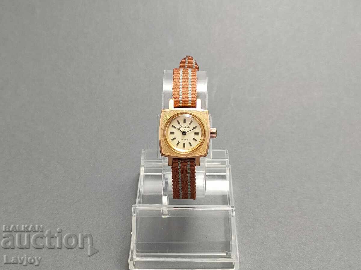 Glashutte ceas de damă retro cu preț 120.00 BGN | € 61.36 Glashutte ceas de damă retro cu preț 120.00 BGN | € 61.36