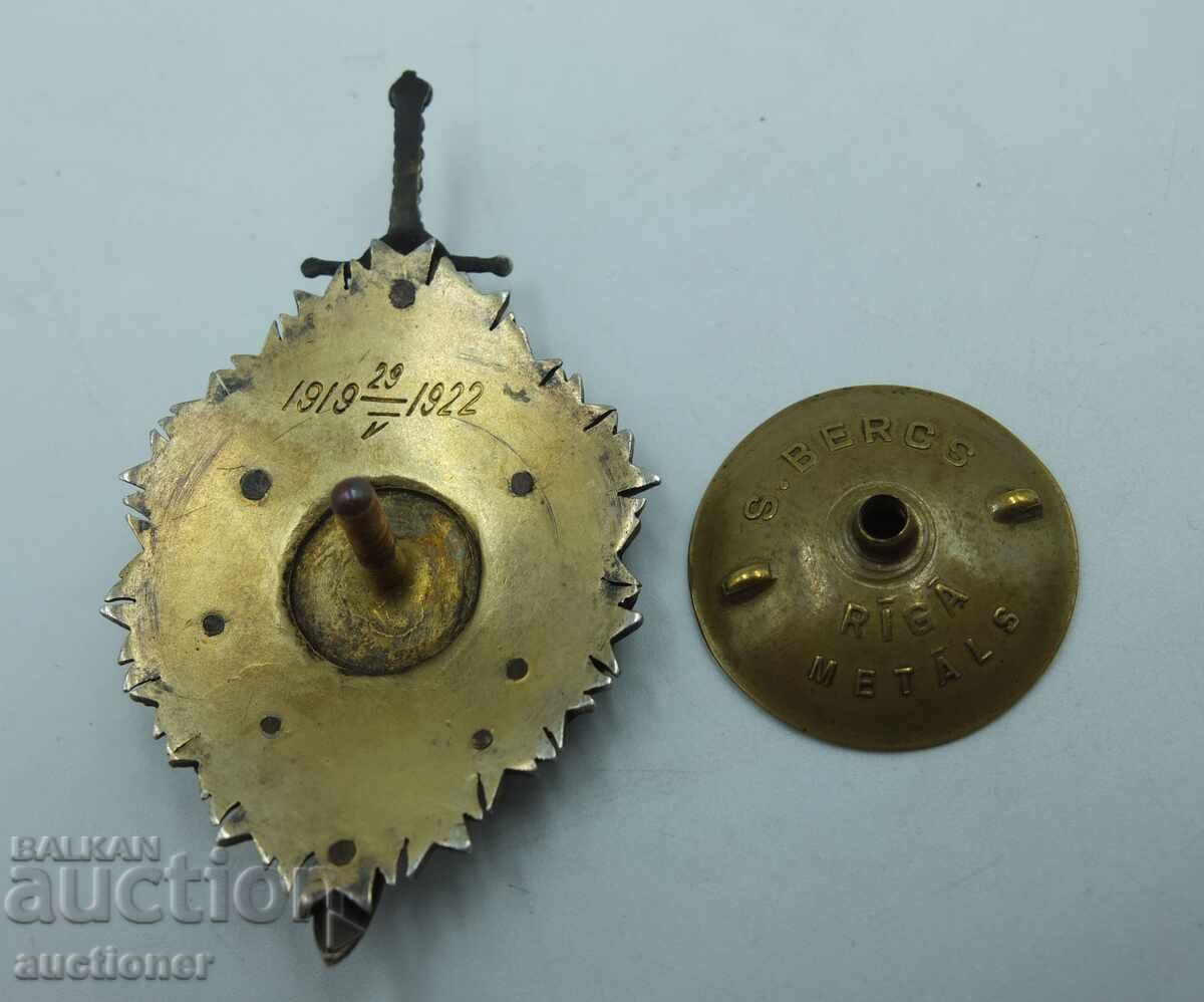 Latvian badge, 6th Infantry Regiment "Riga" - 6 Latvian badge, 6th Infantry Regiment "Riga" - 6