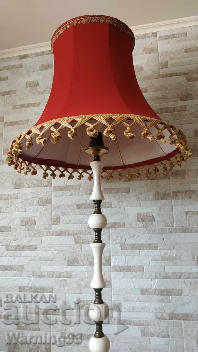 Delivery of Large old marble floor lamp - night lamp - 150cm - Antique