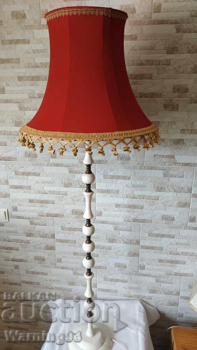Large old marble floor lamp - night lamp - 150cm - Antique - 6