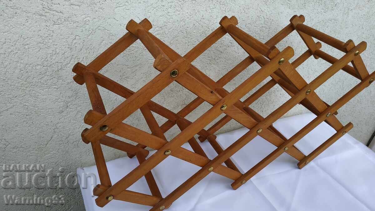 Παλιά ξύλινη βάση / ράφι για μπουκάλια κρασιού - 5 Παλιά ξύλινη βάση / ράφι για μπουκάλια κρασιού - 5