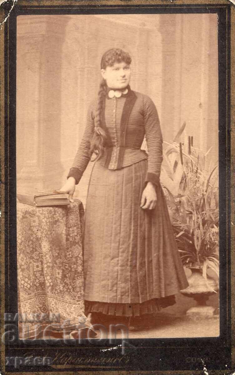 СТАРА ФОТОГРАФИЯ - КАРТОН - Д.КАРАСТОЯНОВ – СОФИЯ - М2608