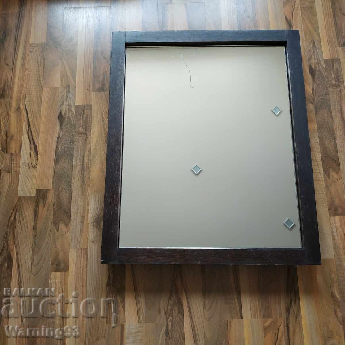 Large old wooden mirror - 85/70 cm - 6