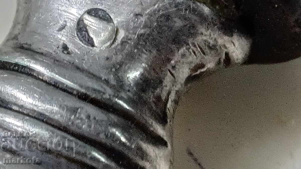 Silver cutlery with cow horn - 6