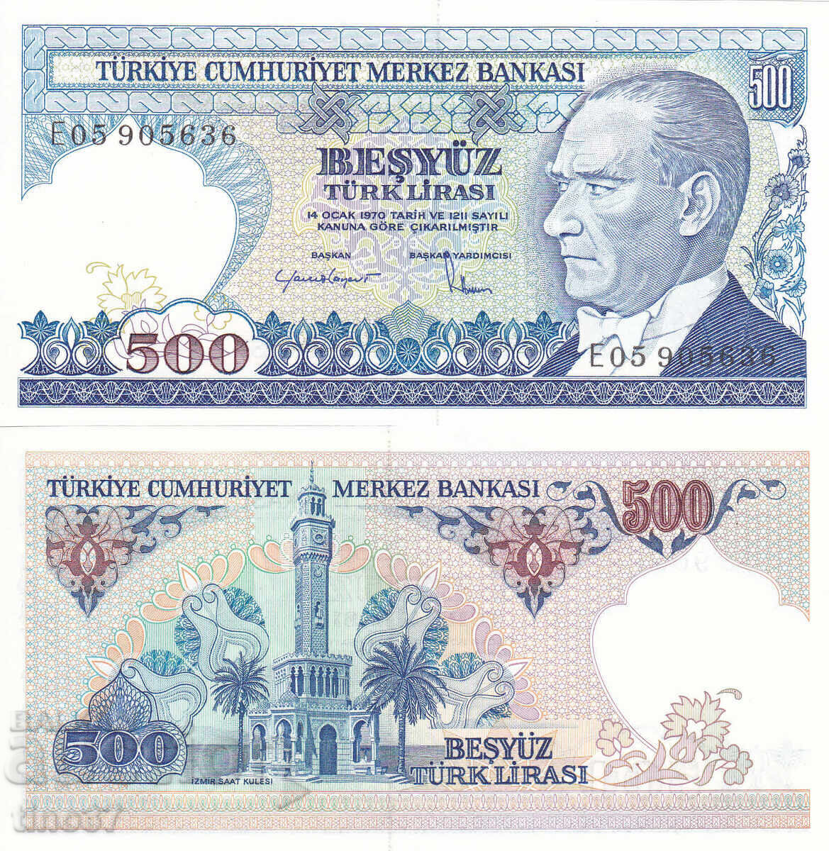 tino37 - TURCIA - 500 LIRE - 1970/84 - UNC