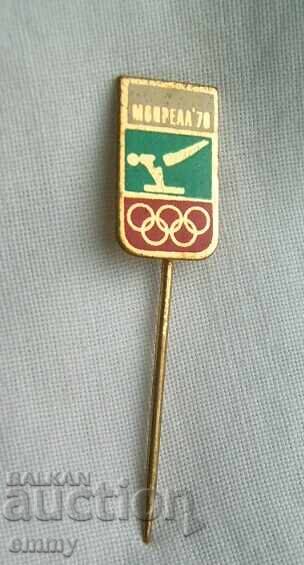 Gymnastics Badge - Olympic Games Montreal 1976, Canada Gymnastics Badge - Olympic Games Montreal 1976, Canada