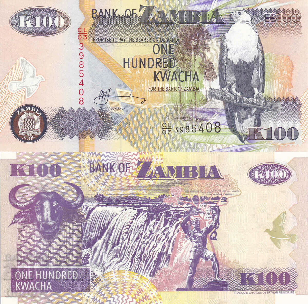 tino37- ΖΑΜΠΙΑ - 100 KWACHA - 2006 - UNC