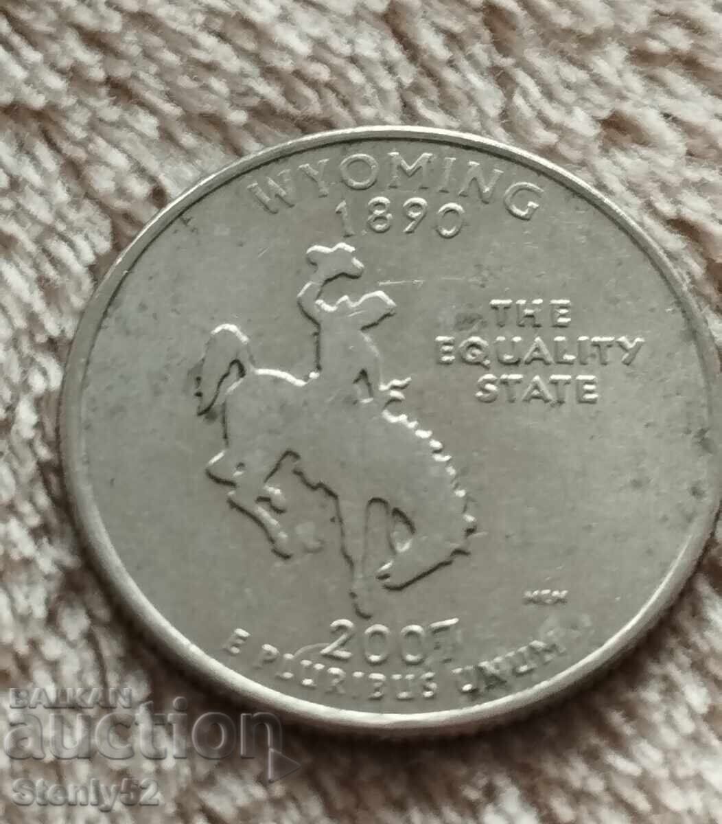 1/4 dolar 2007 SUA, WYOMING