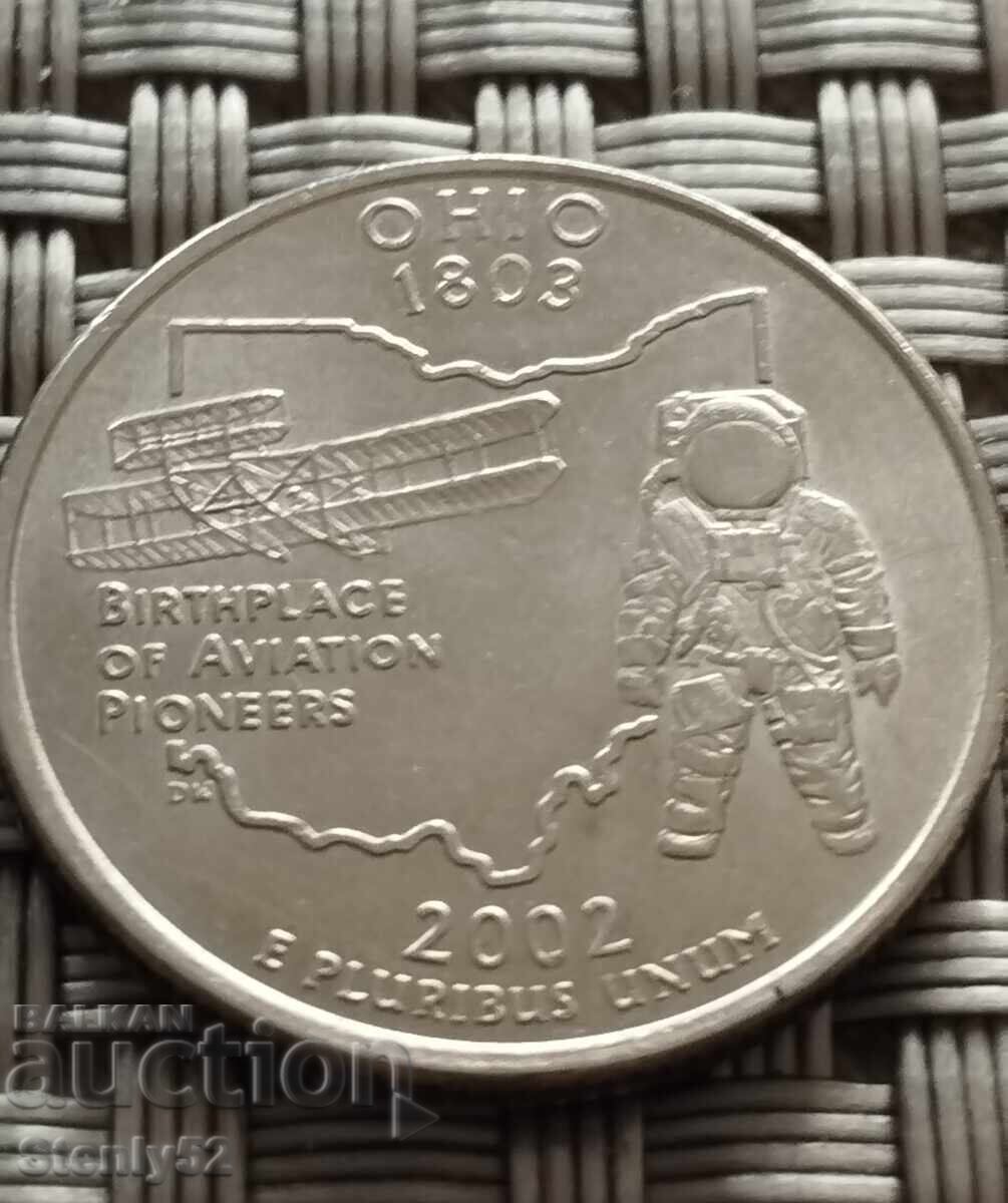 1/4 Dollar 2002 US State, OHIO 1/4 Dollar 2002 US State, OHIO