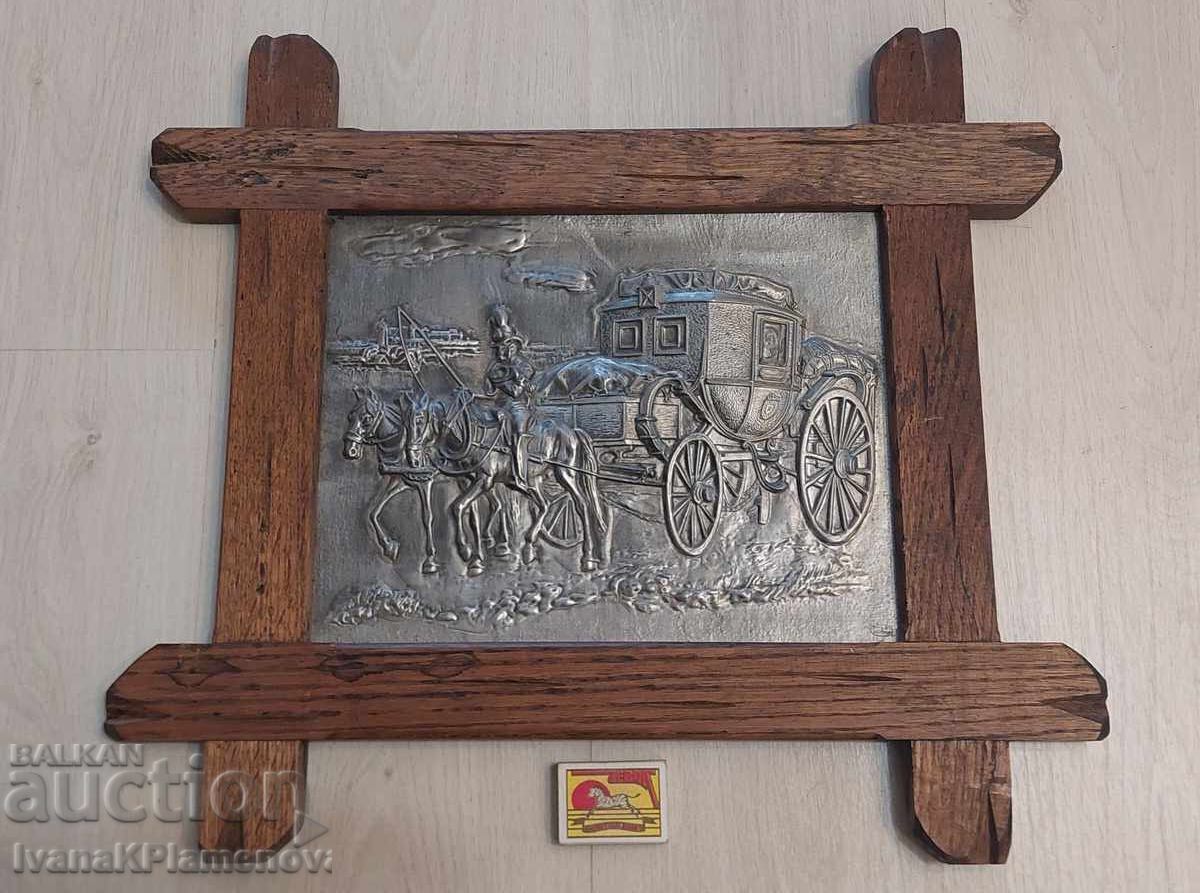 Tablou panoramic, ramă metal, lemn masiv pentru cunoscători - 6