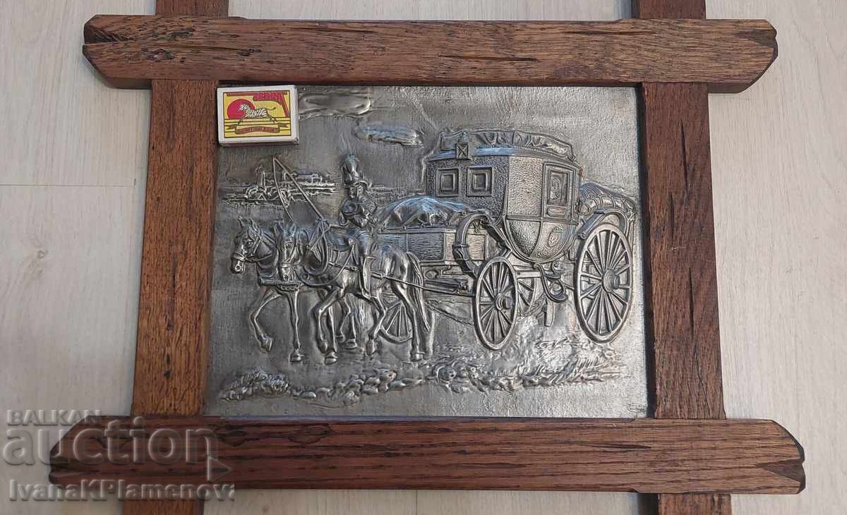 Tablou panoramic, ramă metal, lemn masiv pentru cunoscători - 7