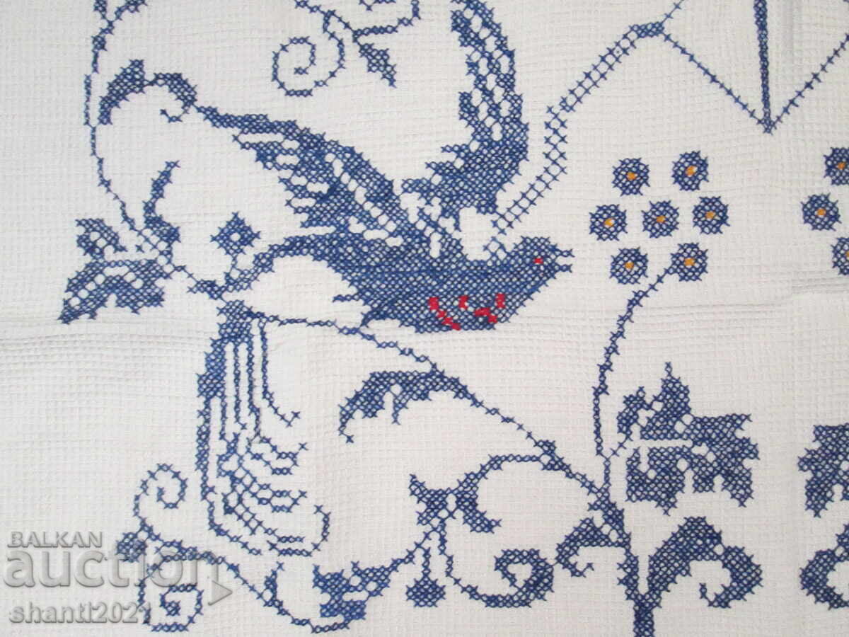 Χαλί, χειροποίητο κέντημα, βαμβάκι, περιστέρια με τιμή 35.00 BGN | € 17.90