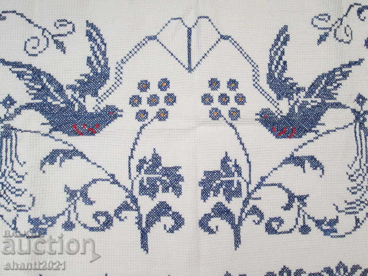 Δημοπρασία Χαλί, χειροποίητο κέντημα, βαμβάκι, περιστέρια