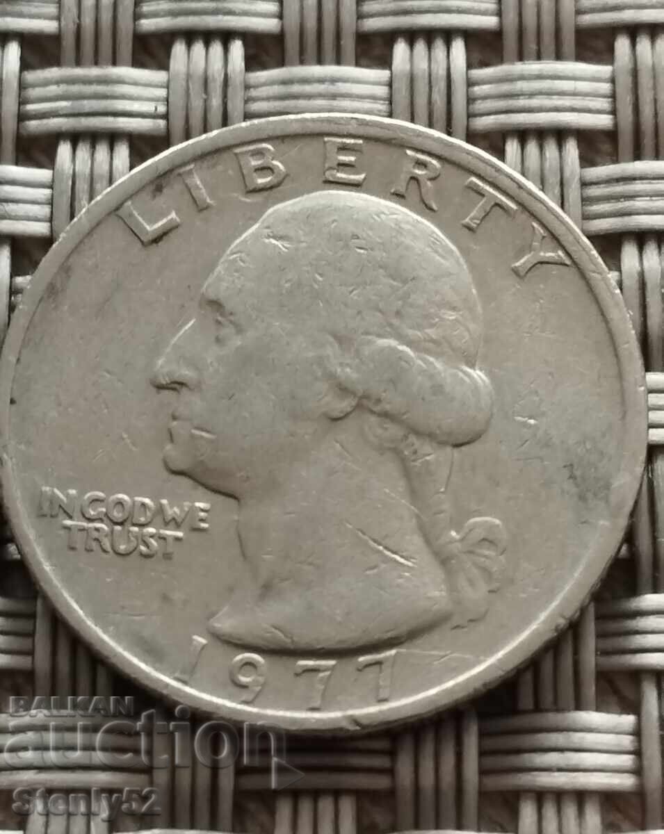 1/4 Dollar 1977 US George Washington 1/4 Dollar 1977 US George Washington