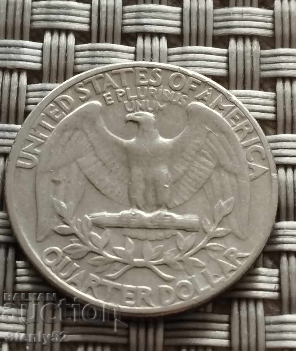 1/4 Dollar 1965 US George Washington with price 4.00 BGN | € 2.05