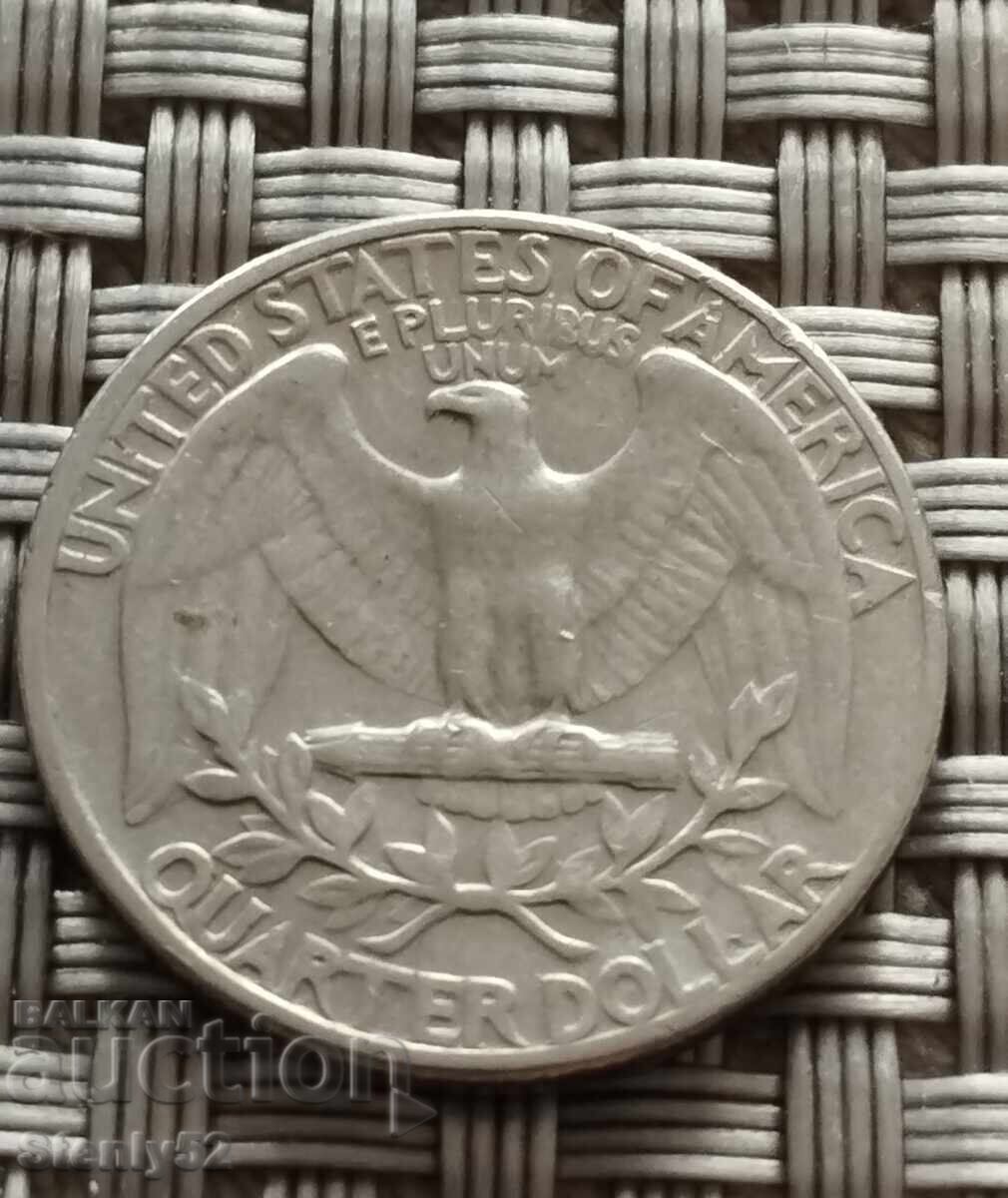 1/4 dolar 1965 US George Washington cu preț € 1.00 | 1.96 BGN