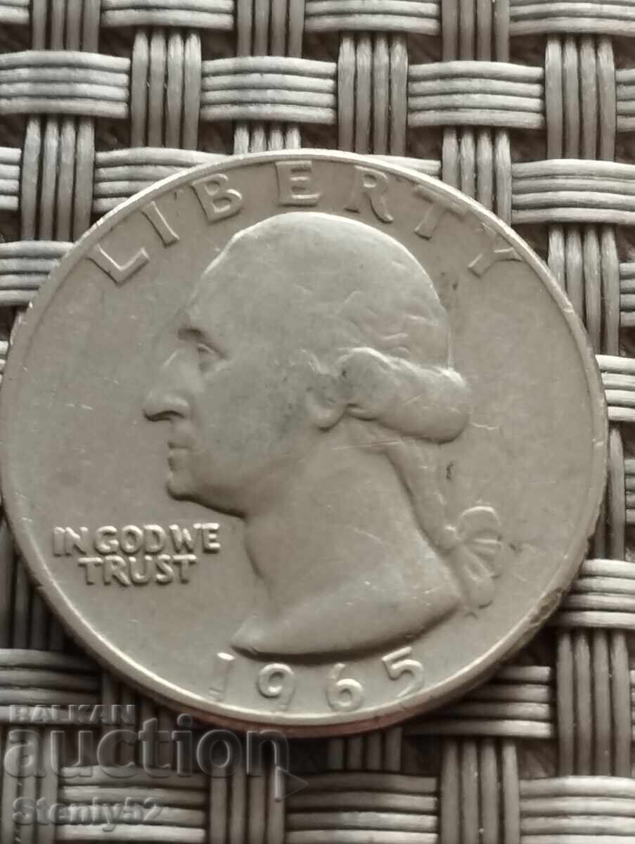 1/4 dolar 1965 US George Washington