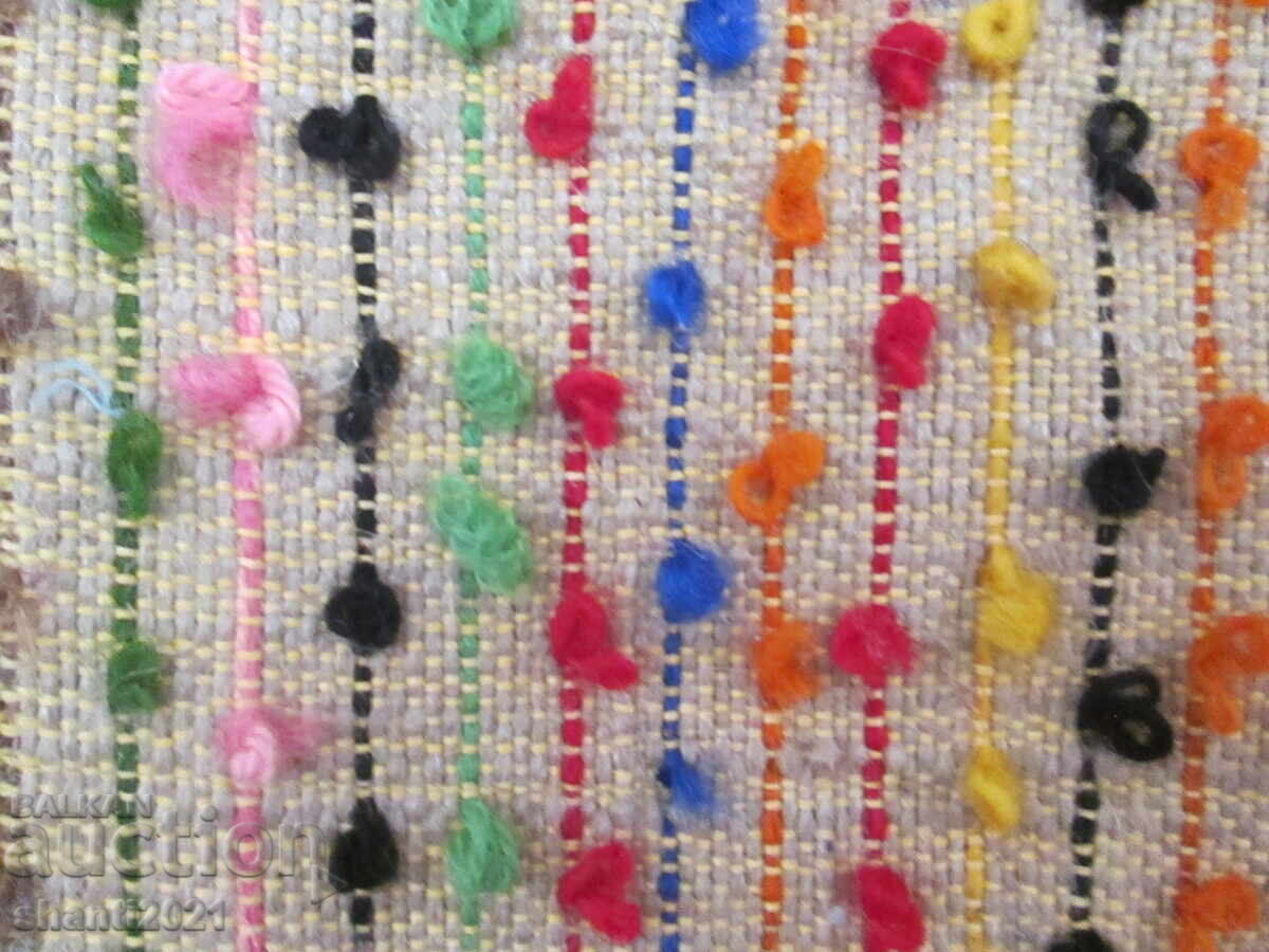 Стара пътека, килимче -памук и бродерия с вълнени конци - 5 Стара пътека, килимче -памук и бродерия с вълнени конци - 5