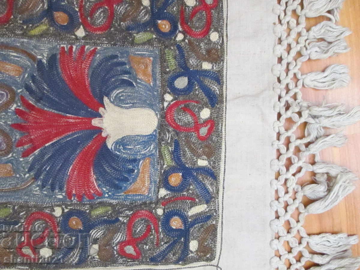 Παλαιό κάλυμμα, τραπεζομάντηλο, τετράγωνο, ισλαμικά μοτίβα, Τούγρα, σίρμα - 5