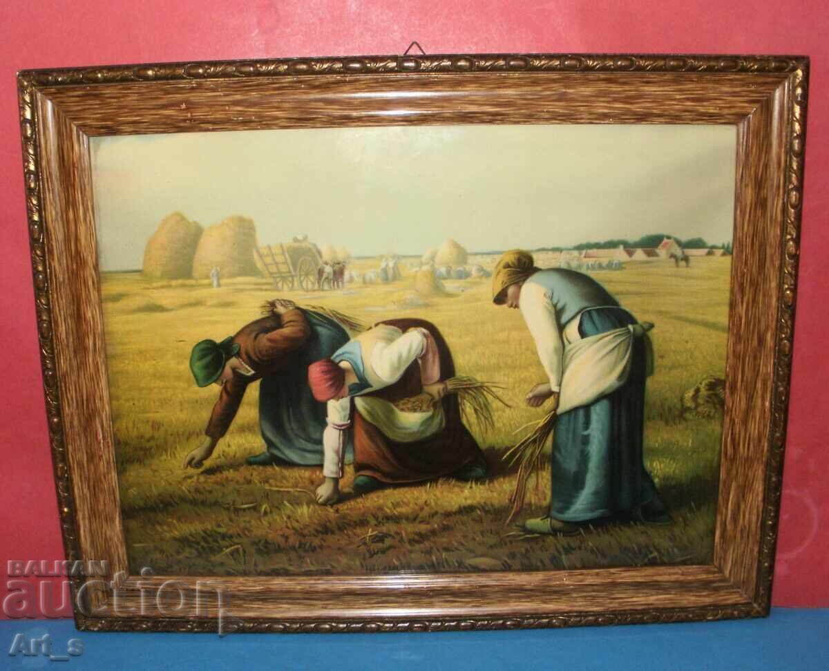 Color print of the painting Des glaneuses by Jean-François Millet Color print of the painting Des glaneuses by Jean-François Millet