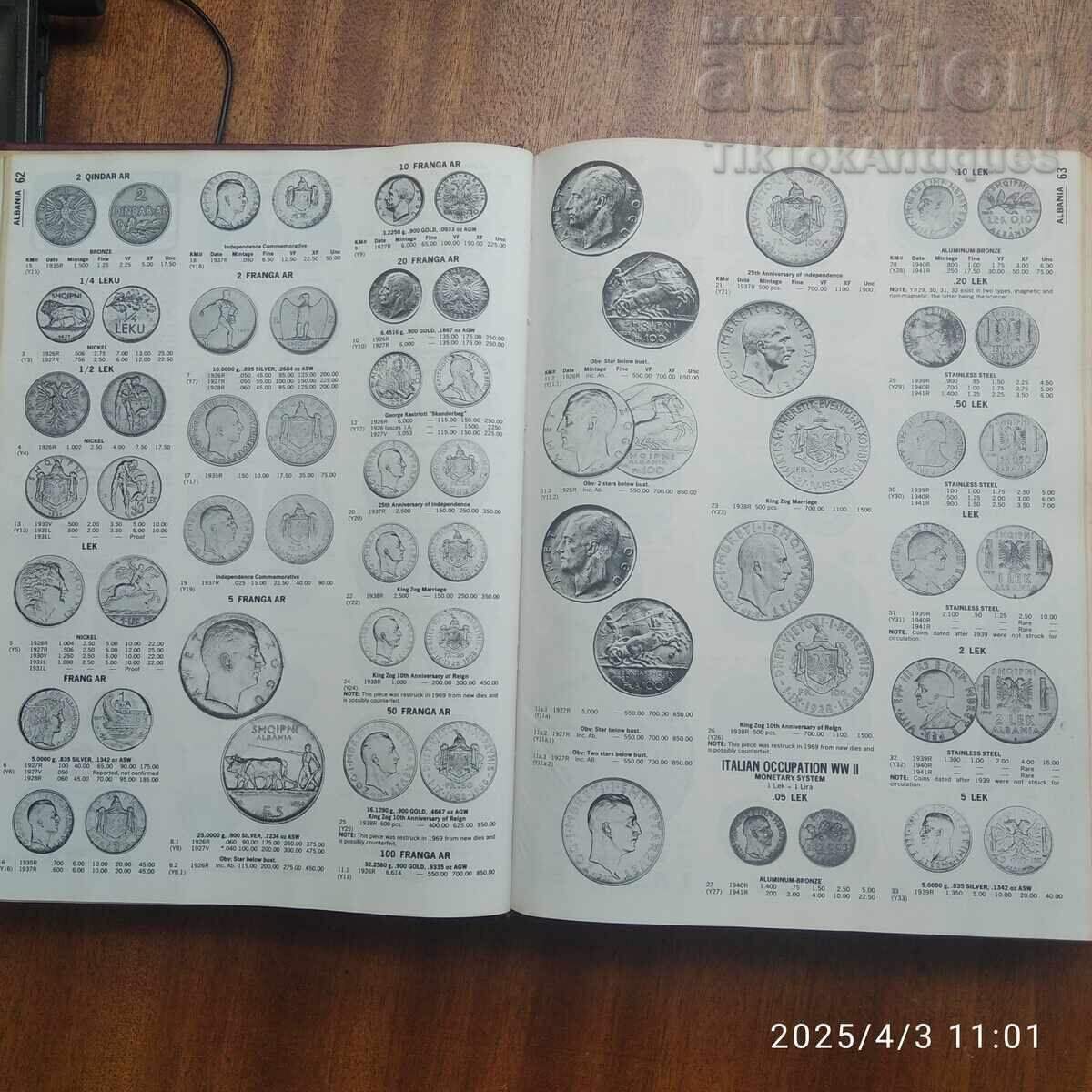 Παράδοση Παγκόσμια νομίσματα Τυπικός κατάλογος Πολυτελής βιβλιοθήκη έκδοση Παράδοση Παγκόσμια νομίσματα Τυπικός κατάλογος Πολυτελής βιβλιοθήκη έκδοση