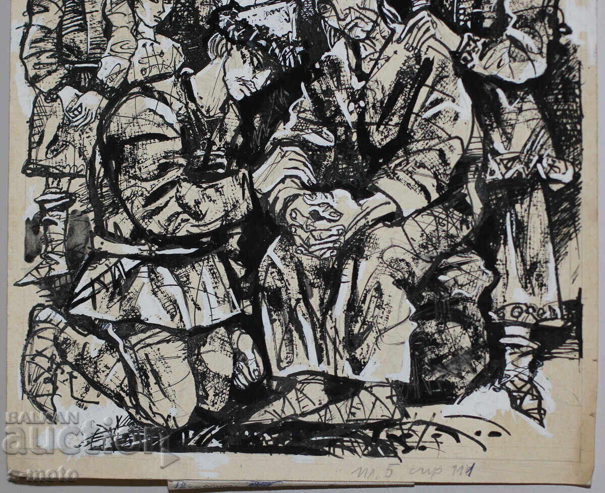 Илия Гошев картина туш / темпера илюстрация - 6 Илия Гошев картина туш / темпера илюстрация - 6