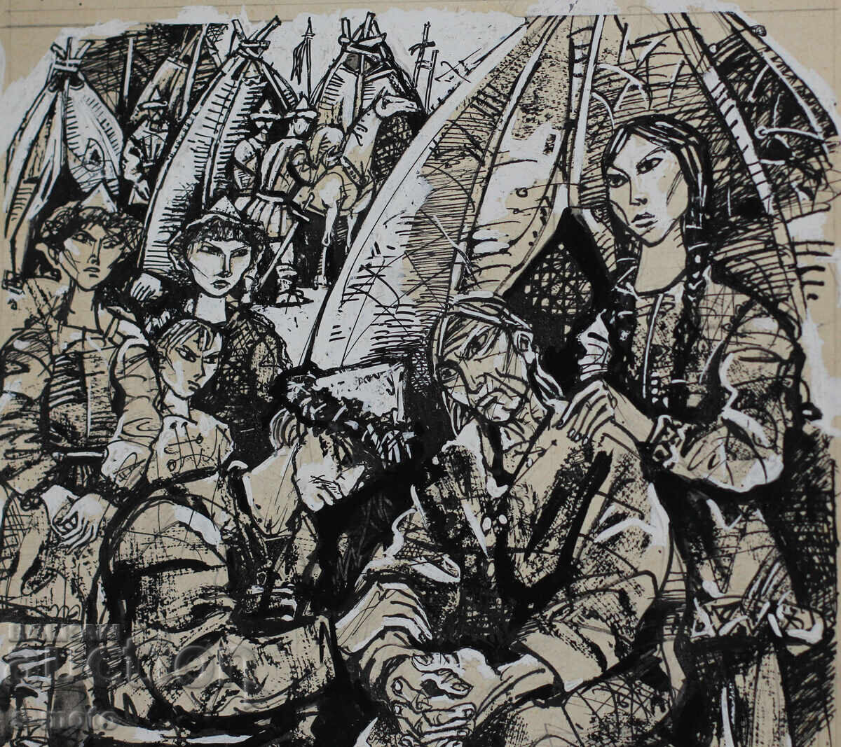 Илия Гошев картина туш / темпера илюстрация - 7 Илия Гошев картина туш / темпера илюстрация - 7