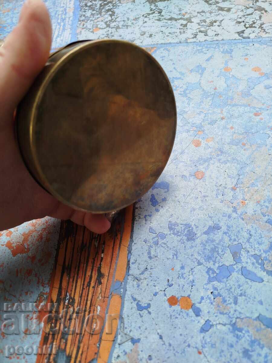 Παλιό κουτί από χειροποίητο χυτό γυαλί και μπρούντζο - 5