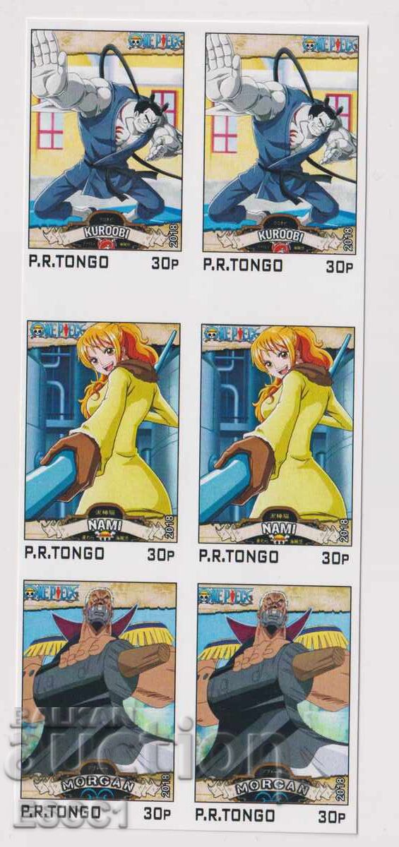 Καθαρές γραμματόσημες Animation Comics 2018 από Τόνγκα