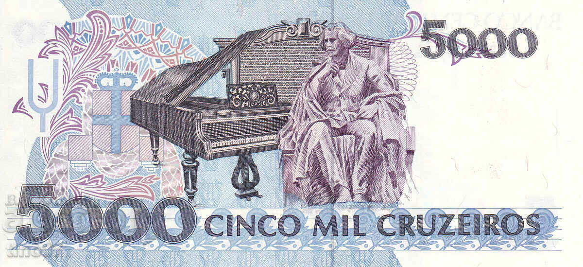 Auction  tino37- BRAZIL - 5000 CRUZEIROS - 1993 - UNC