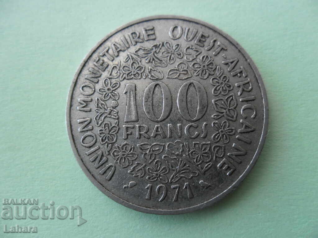 100 φράγκα 1971 μ.Χ. Δυτική Αφρική