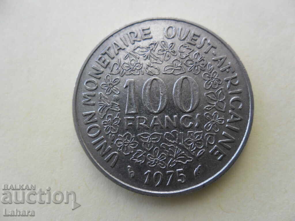 100 franci 1975 Vestul Africii 100 franci 1975 Vestul Africii