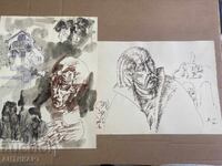 2 mari desene în tuș de Atanas Șarenkov