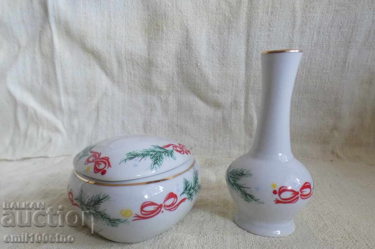 Miniature Vase and Box Set, "Kitka" (New Market) with price 25.00 BGN | € 12.78 Miniature Vase and Box Set, "Kitka" (New Market) with price 25.00 BGN | € 12.78