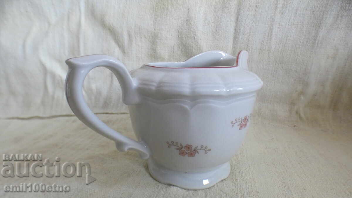 Auction Milk jug Latiere old Bulgarian porcelain SIP Auction Milk jug Latiere old Bulgarian porcelain SIP