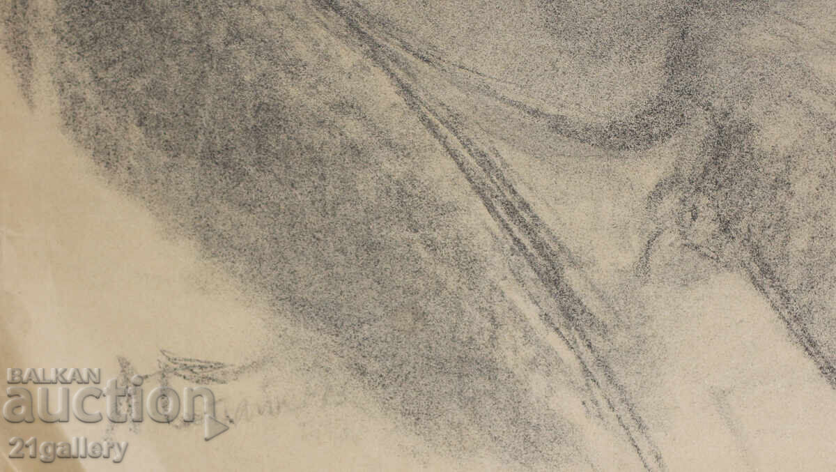 Παλιό μολυβένιο σχέδιο πορτρέτο άνδρα υπογεγραμμένο - 7