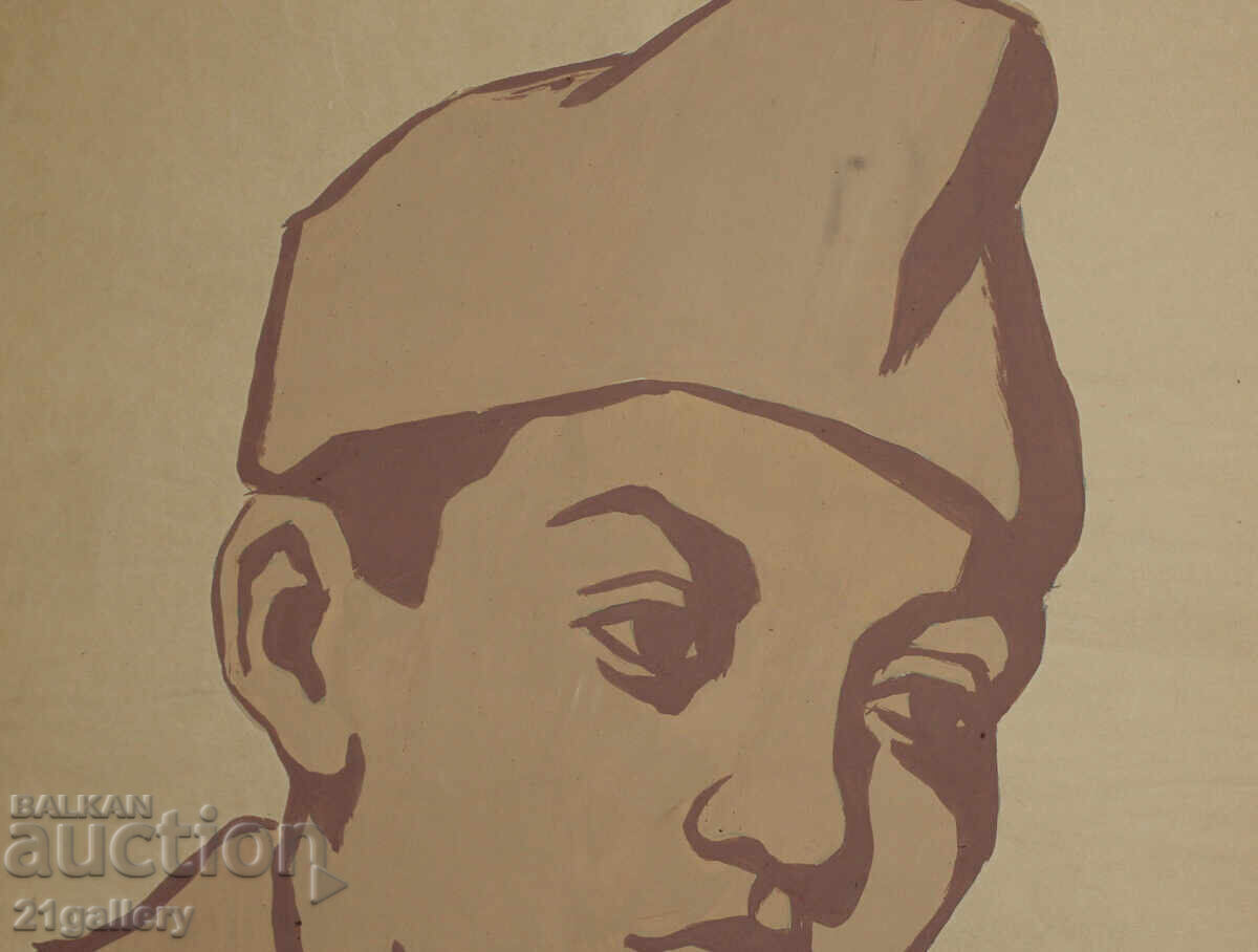 Lyubomir Staĭkov tablou guaș portret de băiat - 5