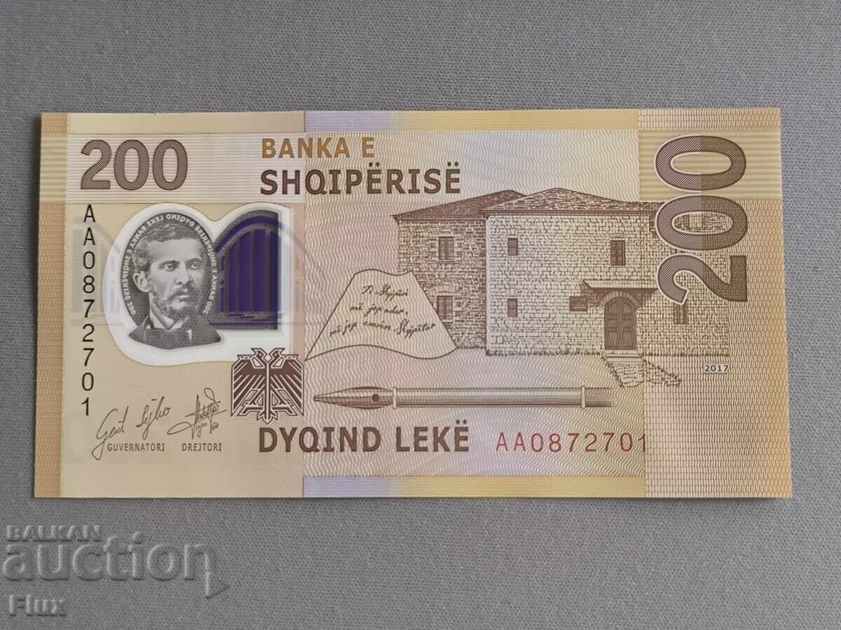 Banknote - Albania - 200 Lekë UNC | 2017 with price 12.00 BGN | € 6.14 Banknote - Albania - 200 Lekë UNC | 2017 with price 12.00 BGN | € 6.14