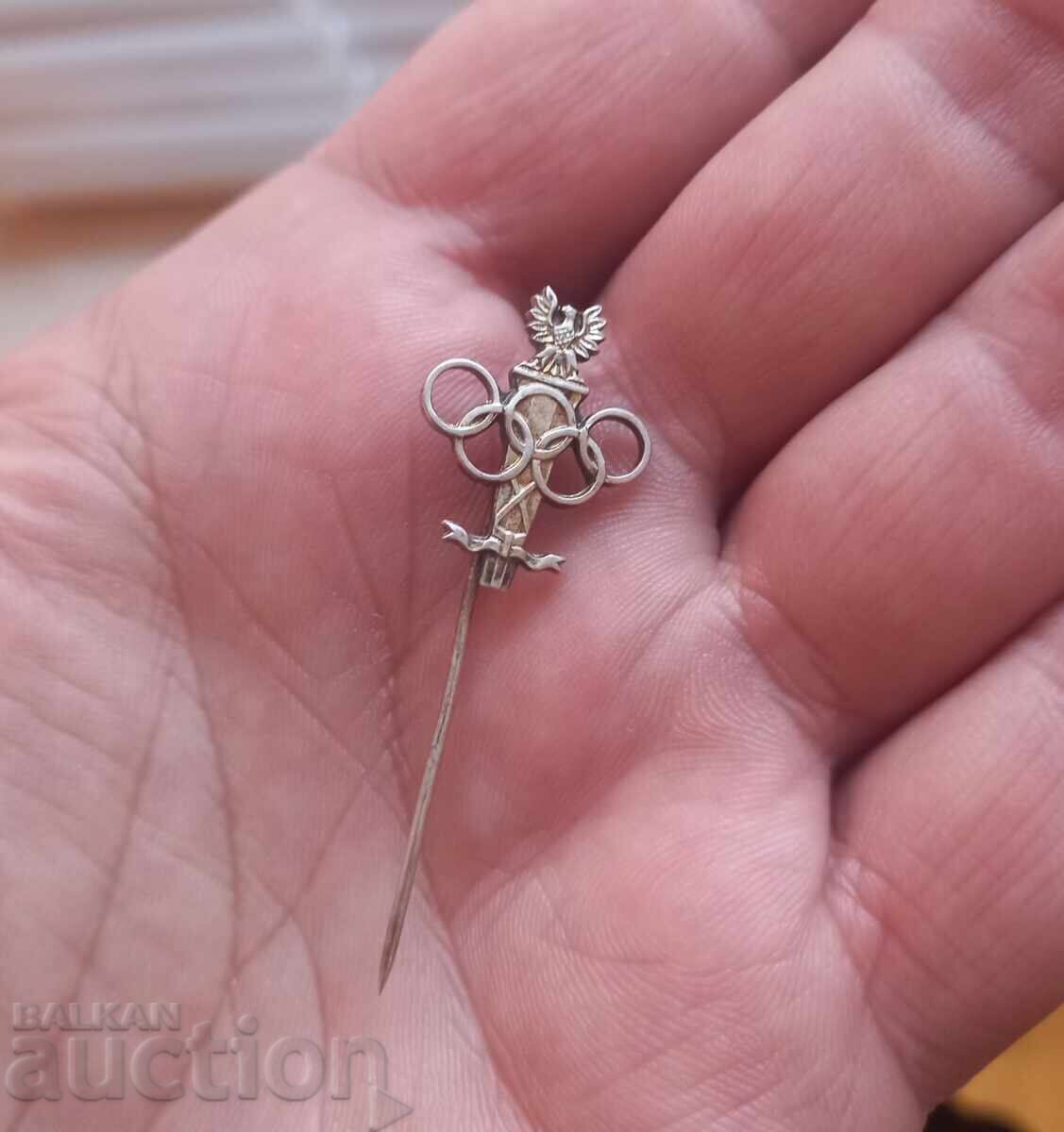 Auction  Old Silver Olympic Badge