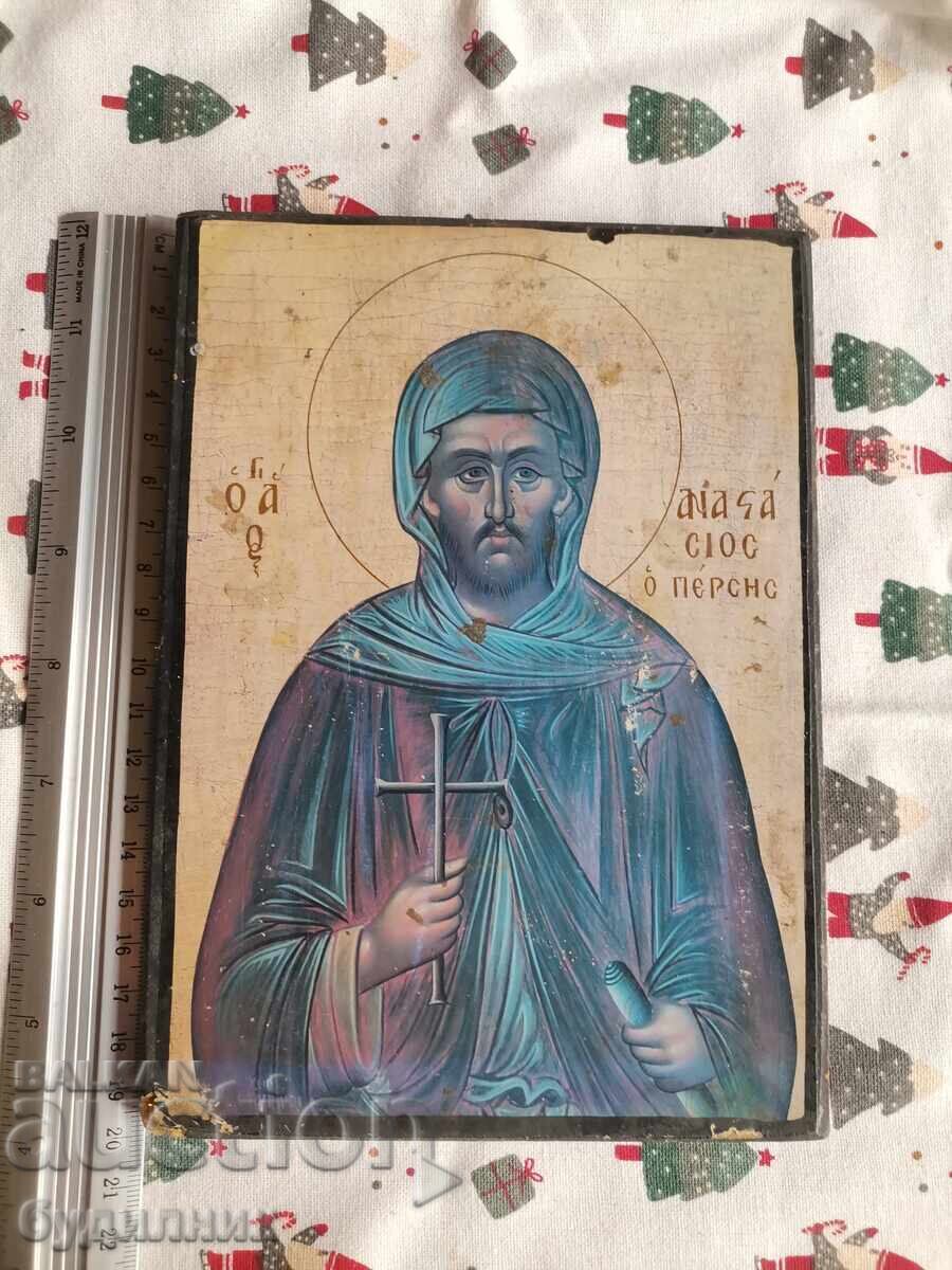 Icoană, dimensiuni în fotografii. BZȚ. Lansez peste 100 de licitații. Răs cu preț 4.99 BGN | € 2.55