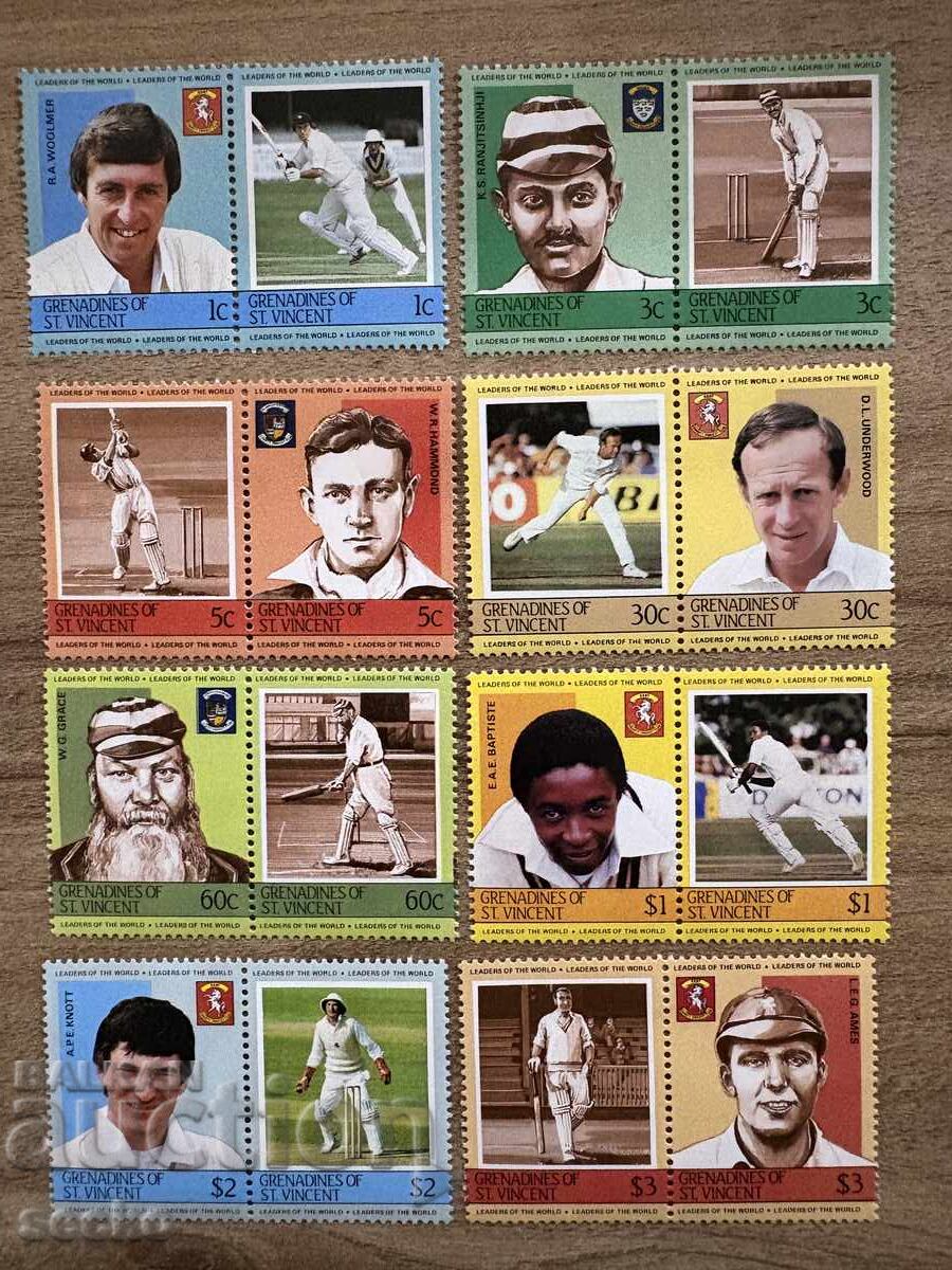 Γρεναδίνες από Άγιο Βικέντιο - Παίκτες Κρίκετ (1984) MNH Γρεναδίνες από Άγιο Βικέντιο - Παίκτες Κρίκετ (1984) MNH