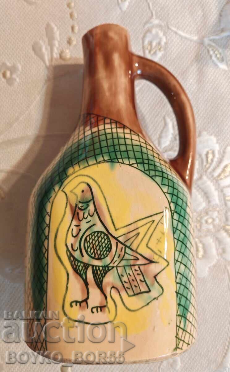 Auction  Beautiful Old Cana Vase, Handmade by SBH, 1970s