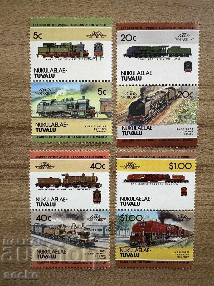 Nukulaelae/Tuvalu - Locomotives (1984) MNH Nukulaelae/Tuvalu - Locomotives (1984) MNH